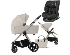 Pack ahorro: Carrito de bebé 2 en 1 Dada Flux Almond+  Silla de coche i-Hike i-SIZE 0-12 años
