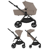 Коляска 2 в 1 Anex IQ Basic Linen. Три функции: коляска 2 в 1 и лёгкая коляска для путешествий.