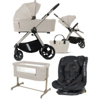 Pack ahorro: Carrito de bebé 2 en 1  + Silla de auto Kikkaboo  0-12 años+ minicuna colecho CARRELLO Luna