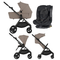 Pack ahorro: Carrito de bebé 2 en 1 Anex IQ Basic Linen + Silla de auto Kikkaboo  0-12 años