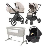 Pack ahorro CARRELLO: Carrito de bebé 2 en 1 CARRELLO Ultra 6527 Ice Grey+ Silla de auto Nova + minicuna colecho Luna