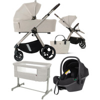 Pack ahorro: Carrito de bebé 2 en 1 Dada Flux  + Silla de auto Dada  (Grupo 0+) + minicuna colecho CARRELLO Luna