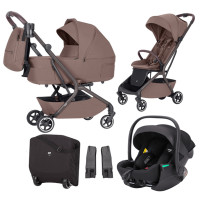   Коляска 3 в 1 CARRELLO Magia CRL-6555 Glace Pink +Автокресло (Grupo 0) Vega