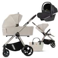 Pack 3en1 : Carrito de bebé 2 en 1 Dada Flux  + Silla de auto Carrello Nova  (Grupo 0+) 