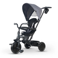 Triciclo Evolutivo Qplay Elite Platinum 6 en 1 Gris con Asiento Giratorio 360°