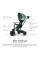 Triciclo Evolutivo QPlay Elite Platinum 6 en 1 Verde con Asiento Giratorio 360°