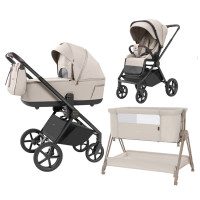Pack ahorro: Carrito de bebé 2 en 1 CARRELLO Ultra CRL-6527 Ice Grey + minicuna colecho CARRELLO Gracia