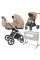 Pack ahorro: Carrito de bebé 2 en 1 CARRELLO Ultra CRL-6527  Floral Beige  + minicuna colecho CARRELLO Luna