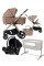 Pack ahorro: Carrito de bebé 2 en 1 Dada Flux Beige  + Silla de auto Dada  (Grupo 0+) + minicuna colecho CARRELLO Luna