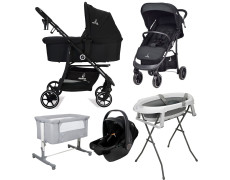 Pack Ahorro Asalvo: Carrito  3 en 1 + cuna colecho + bañera con patas y reductor