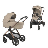 Carrito de bebé 2 en 1 Espiro Code 119 Loving Beige con plegado automático Gravity Fold
