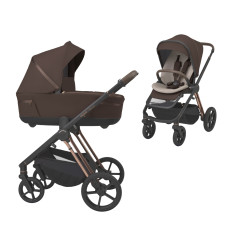 Carrito de bebé 2 en 1 Espiro Miloo 2.0 308 Excellent Chocolate – premium, ultraligero, hasta 22 kg