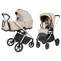 Cochecito 2 en 1  CARRELLO Ultra F CRL-6556 Polar Beige con capazo plegable