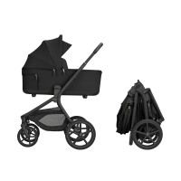 Carrito de bebé 2 en 1 Goya Platinum Negro con capazo plegable