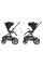 Carrito de bebé 2 en 1 Goya Platinum Negro con capazo plegable
