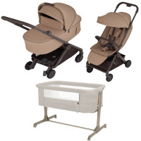 Pack ahorro: Carrito de bebé 2 en 1 ANEX AIR-Q Karamell + minicuna colecho CARRELLO Luna
