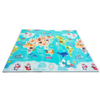 Alfombra de Juego Plegable Mundo-Park 200x180 cm para Bebés y Niños