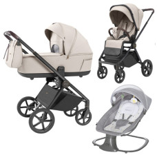 Pack ahorro: carrito de bebé 2 en 1 Carrello Ultra CRL-6527 Ice Grey  + hamaca balancín automática