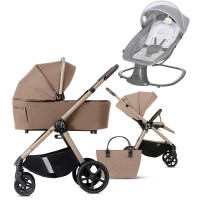 Pack ahorro: carrito de bebé 2 en 1 Dada Flux Beige + hamaca balancín automática