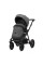 Cochecito 2 en 1 Kunert Brav BR-02 Graphit con chasis negro o color champán