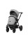Cochecito 2 en 1 Kunert Brav BR-03 Grey con chasis negro o color champán