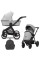 Cochecito 2 en 1 Kunert Brav BR-03 Grey con chasis negro o color champán