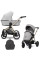 Cochecito 2 en 1 Kunert Brav BR-03 Grey con chasis negro o color champán