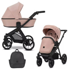 Cochecito 2 en 1 Kunert Brav BR-04 Pink con chasis negro o color champán