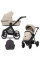Cochecito 2 en 1 Kunert Brav BR-06 Cream con chasis negro o color champán