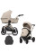 Cochecito 2 en 1 Kunert Brav BR-06 Cream con chasis negro o color champán