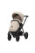 Cochecito 2 en 1 Kunert Brav BR-06 Cream con chasis negro o color champán