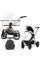 Cochecito 2 en 1 Kunert Brav BRE-12 White Eco con chasis negro o color champán