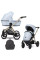 Cochecito 2 en 1 Kunert Brav BRE-14 Baby Blue Eco con chasis negro o color champán