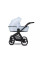 Cochecito 2 en 1 Kunert Brav BRE-14 Baby Blue Eco con chasis negro o color champán