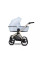 Cochecito 2 en 1 Kunert Brav BRE-14 Baby Blue Eco con chasis negro o color champán