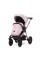 Коляска 2 в 1 Kunert Brav BRE-15 Baby Pink Eco с рамой черного цвета или цвета шампань