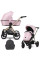 Коляска 2 в 1 Kunert Brav BRE-15 Baby Pink Eco с рамой черного цвета или цвета шампань