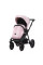 Коляска 2 в 1 Kunert Brav BRE-15 Baby Pink Eco с рамой черного цвета или цвета шампань