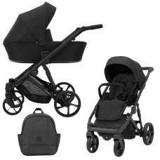 Cochecito 2 en 1 Kunert  Arrizo AR-01 Black con chasis negro o dorado