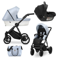 Carrito de bebé 3en1 Ivento Blue Metalic ecopiel