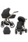 Cochecito 2 en 1 Kunert Arrizo ARE-11 Black Eco Leather con chasis negro o dorado