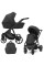 Cochecito 2 en 1 Kunert Arrizo ARE-11 Black Eco Leather con chasis negro o dorado