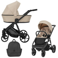 Cochecito 2 en 1 Kunert  Arrizo AR-06 Cream con chasis negro o dorado