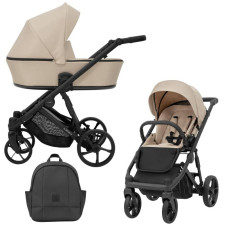 Cochecito 2 en 1 Kunert  Arrizo AR-06 Cream con chasis negro o dorado