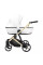 Cochecito 2 en 1 Kunert Arrizo ARE-12 White Eco Leather con chasis negro o dorado