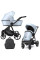 Cochecito 2 en 1 Kunert Arrizo ARE-14 Baby Blue Eco Leather con chasis negro o dorado