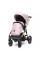Cochecito 2 en 1 Kunert Arrizo ARE-15 Baby Pink Eco Leather con chasis negro o dorado