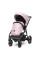 Cochecito 2 en 1 Kunert Arrizo ARE-15 Baby Pink Eco Leather con chasis negro o dorado