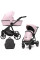 Cochecito 2 en 1 Kunert Arrizo ARE-15 Baby Pink Eco Leather con chasis negro o dorado