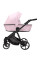 Cochecito 2 en 1 Kunert Arrizo ARE-15 Baby Pink Eco Leather con chasis negro o dorado